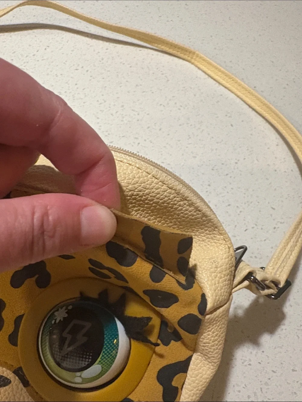 Vintage Furby Eye Crossbody Bag - Yellow-STILL WORKS!